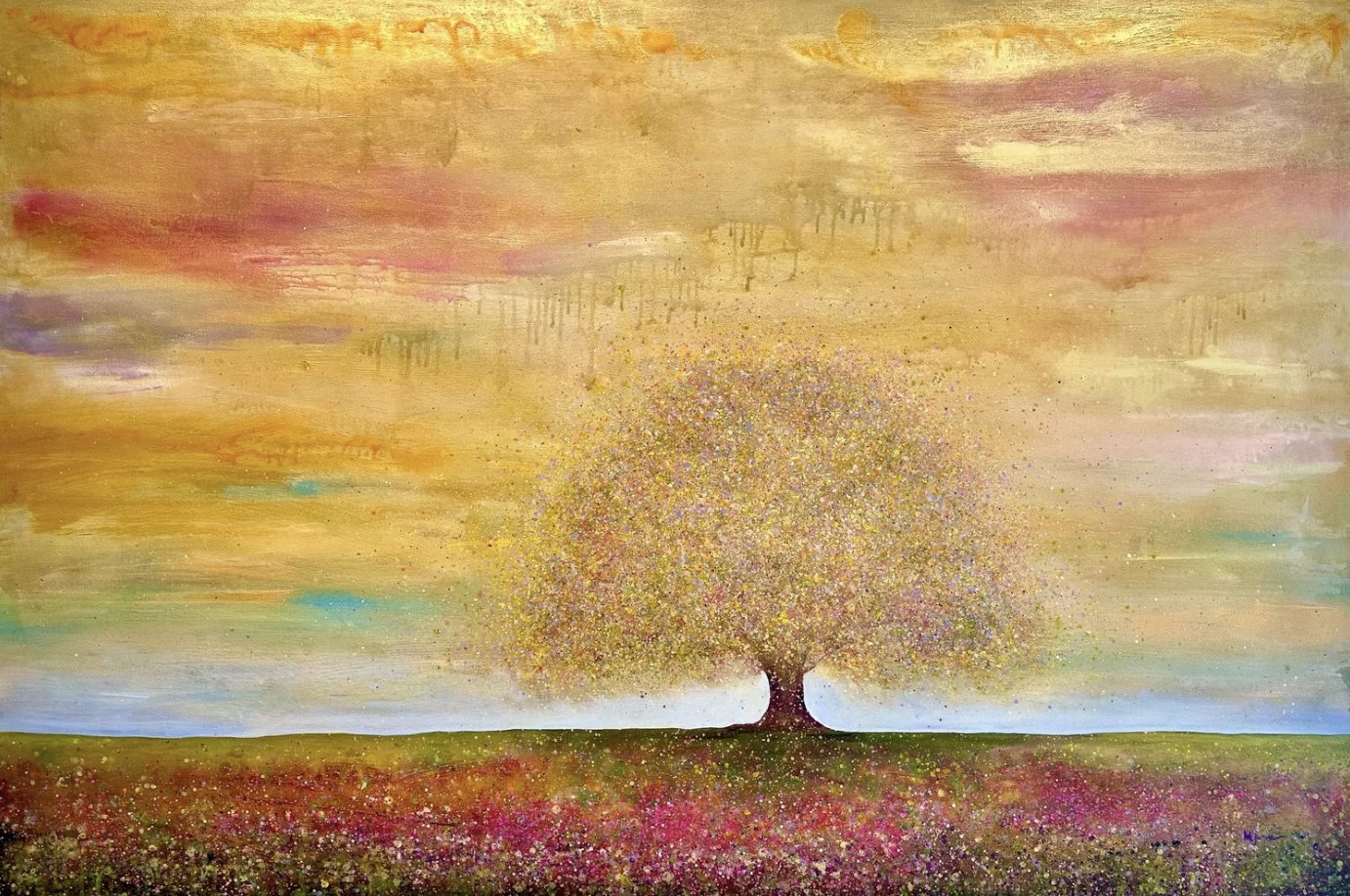 Finding Beauty in Solitude by Melissa Graves Brown, acrylic on canvas, 48 x 72 inches, at Hemmings Gallery