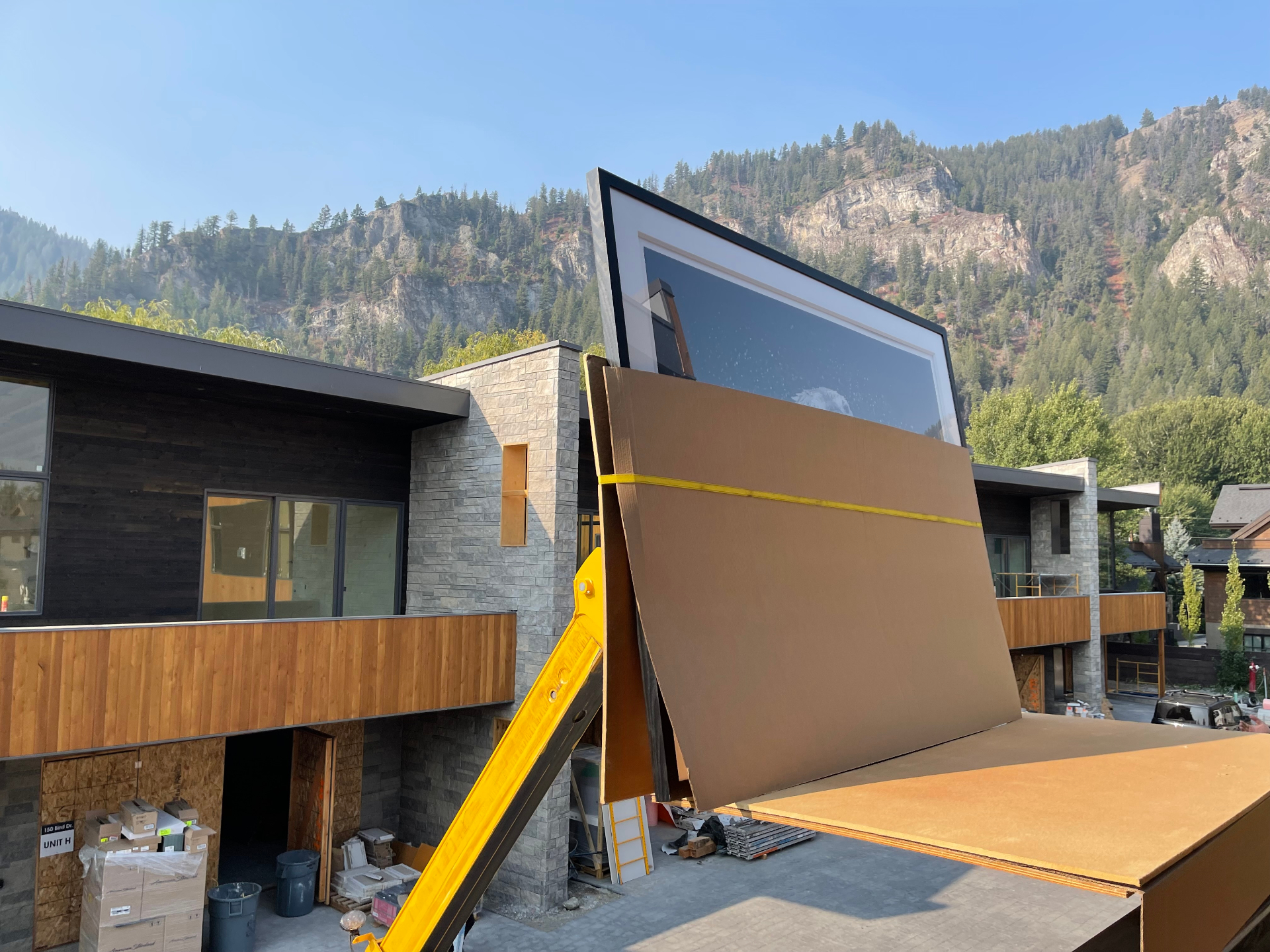 "The Bear" installation with lift to deck